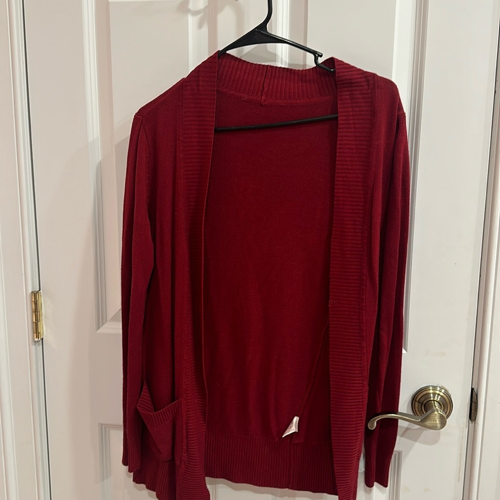 Pink lily cardigan sweater